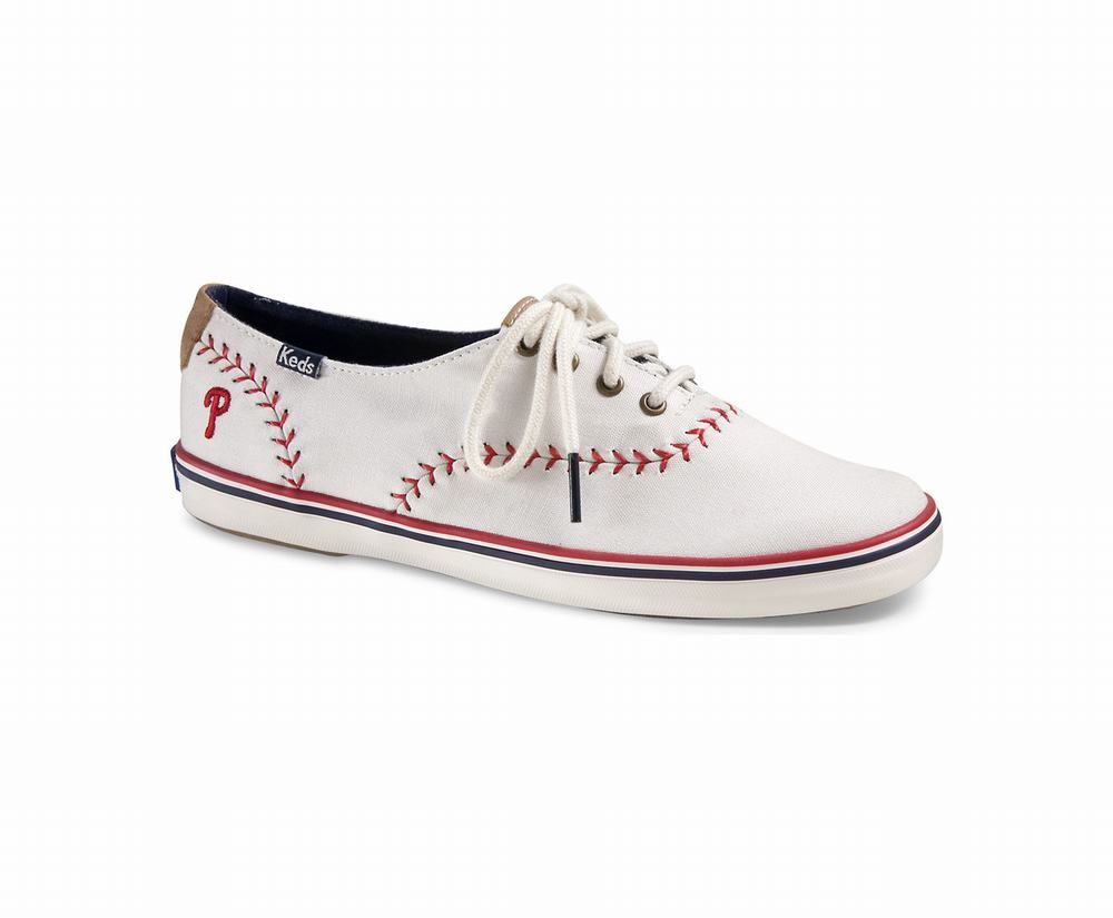 Women's Keds Champion MLB® Pennant Sneakers White 1345702WL - South Africa